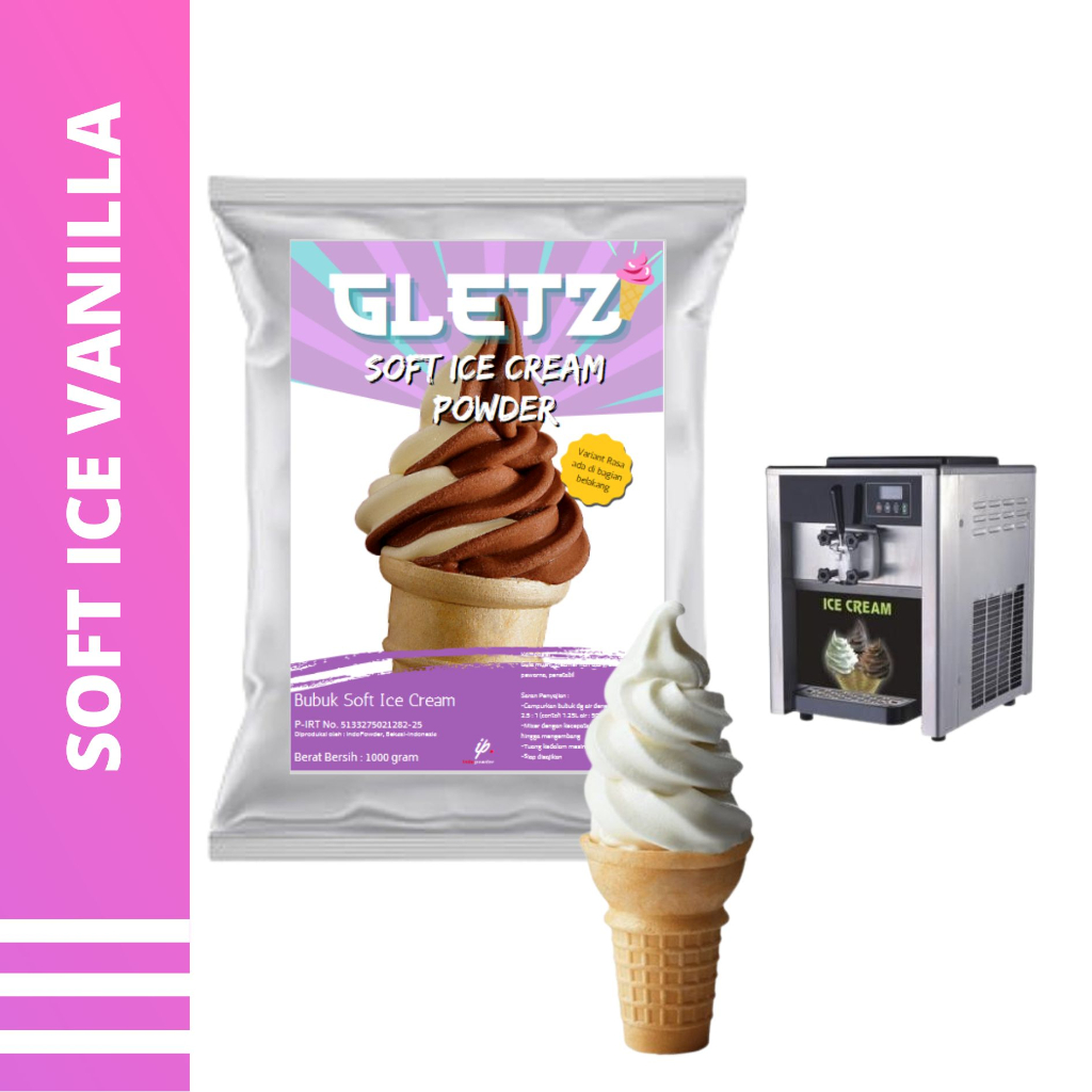 

SOFT ICE CREAM VANILLA 1Kg I Bubuk Es Krim VANILLA I Bubuk Es Cream 1Kg