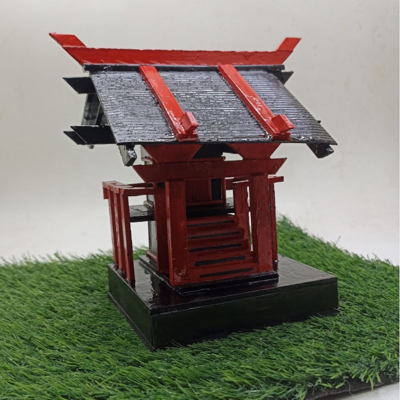 Miniatur rumah jepang Shinto temple paludarium Aquascape