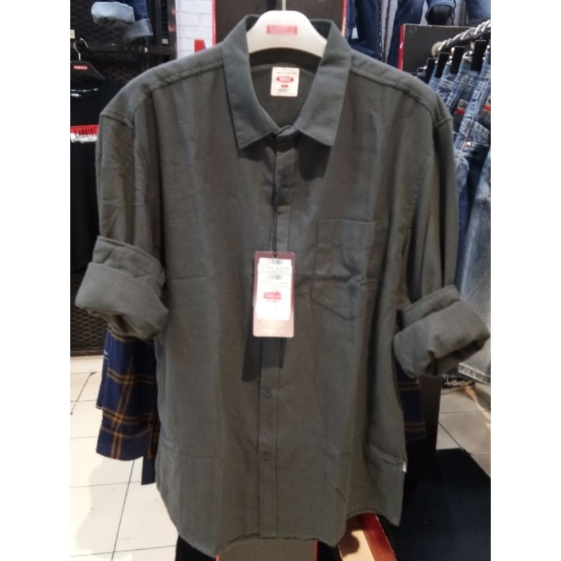 Gabrielle jeans original mens BBAC190A0223L Kemeja panjang pria regular