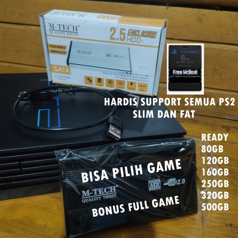 Hardisk external support semua ps2 bisa pilih game