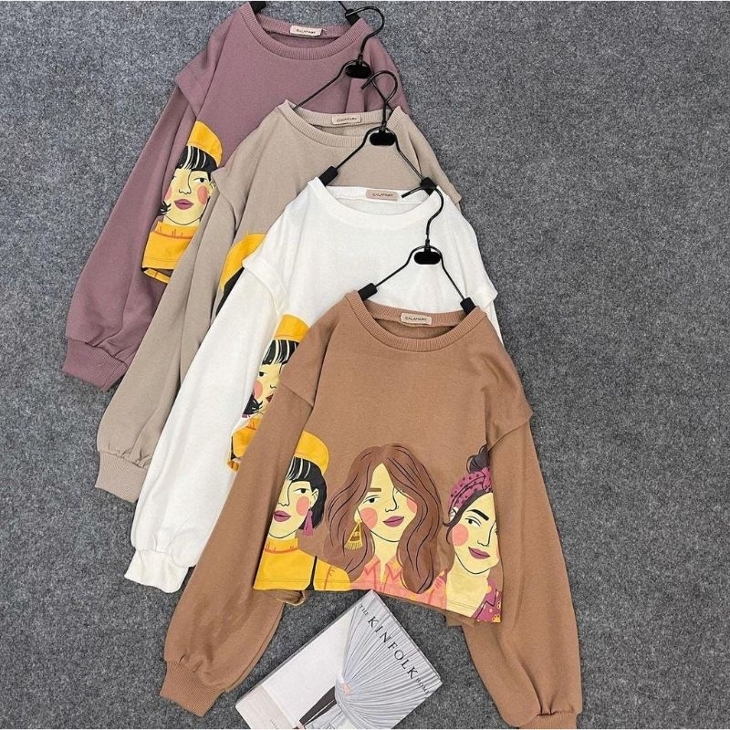 Sweater Wanita Girl Squad / Sweater Oblong Wanita Selza