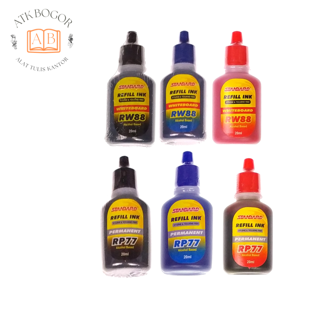 

Isi Spidol Papan Tulis Whiteboard / Permanent Standard Standard Refill RW88 / RP77 Hitam / Biru / Merah