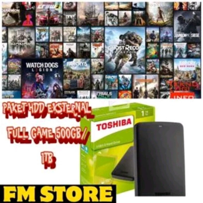 Hardisk HDD Eksternal Game PC Laptop 320GB 500GB 1TB Full (TANPA INSTAL)