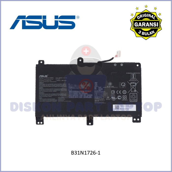 Battery Baterai Asus TUF FX504 FX504G FX504GE B21N1726 Original