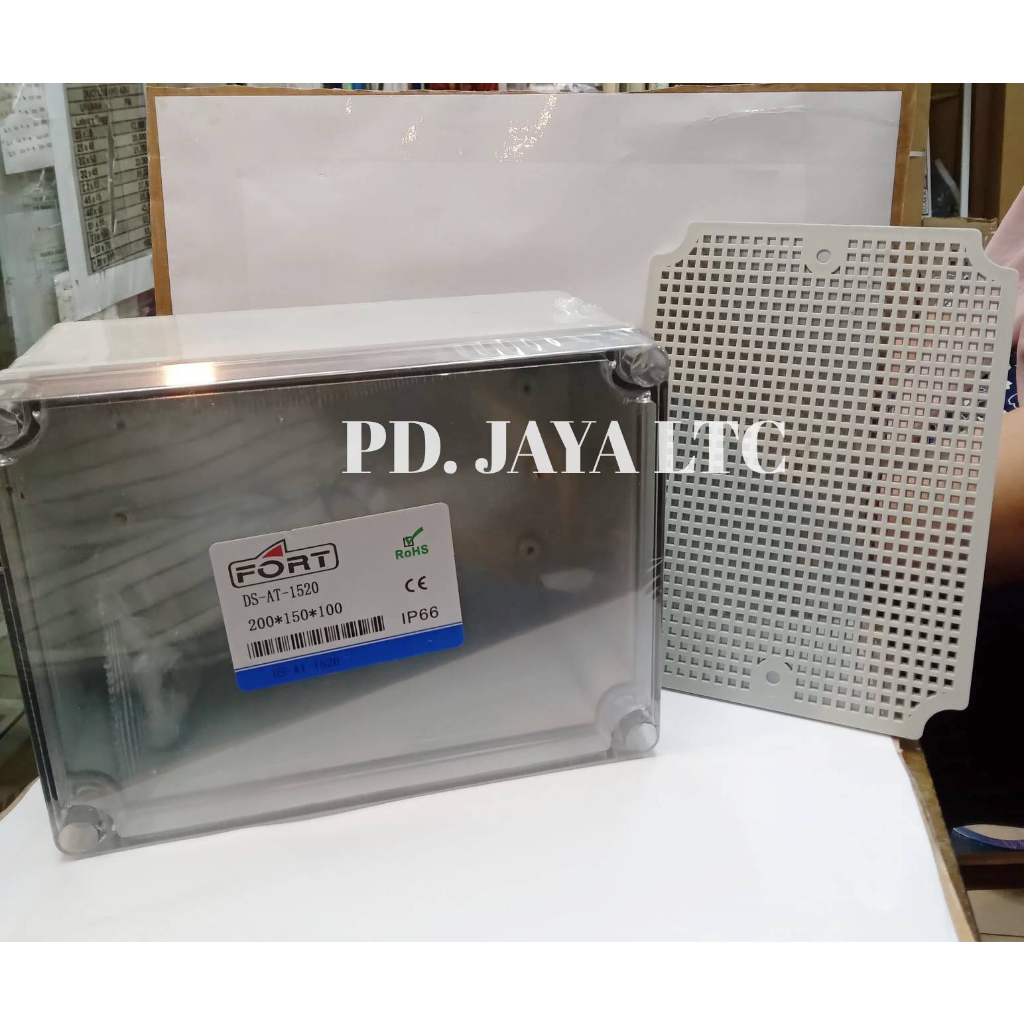 Fort Junction Box IP66 Ukuran 200X150X100 Transparant DS-AT-1520 Box +  Plat