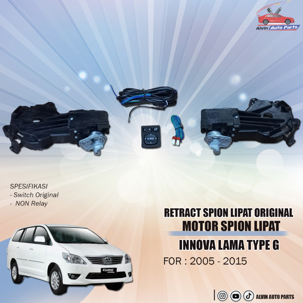 RETRACT SPION LIPAT INNOVA TYPE G 2005 - 2015 / MOTOR SPION LIPAT INNOVA 2005 - 2015
