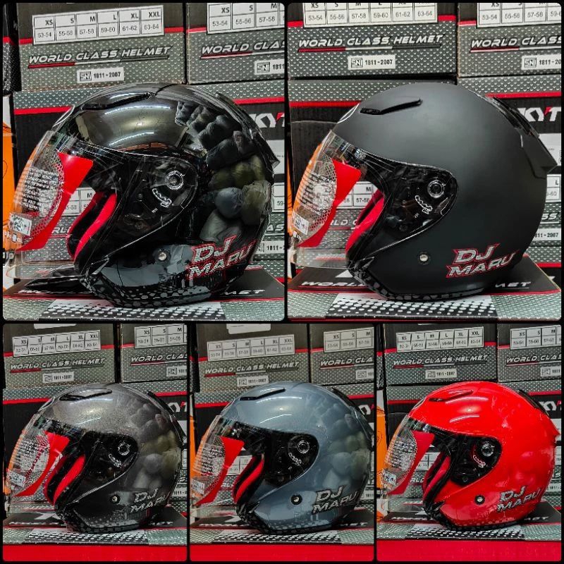Helm KYT DJ MARU SOLID ORI 100%