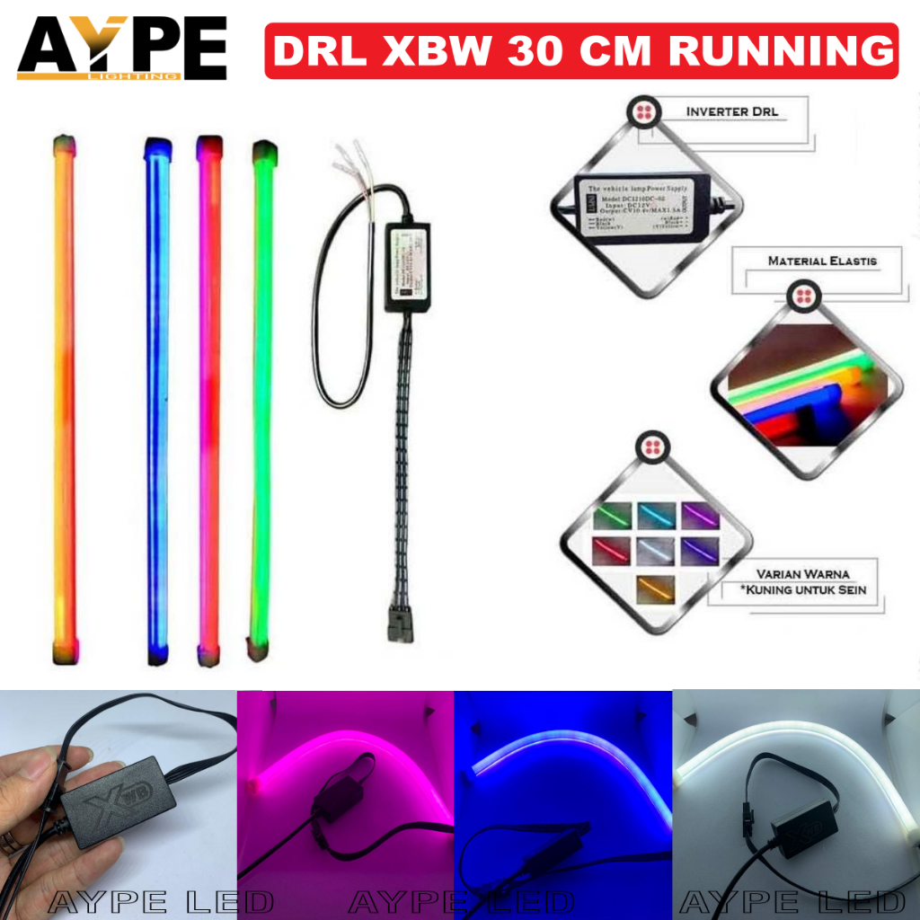 ORIGINAL DRL FLEKSIBEL RUNNING 30 CM XWB SEIN WATERPROOF | DRL GRADE A SEN RUNNING XWB | DRL ANTI BI