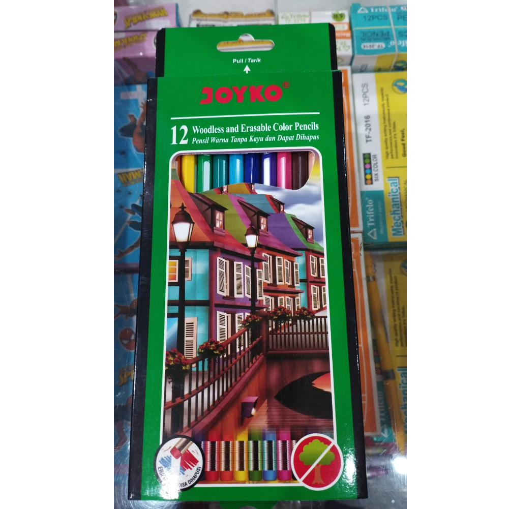 

PENSIL GAMBAR / PENSIL WARNA JOYKO 12L-CP109 ERASABLE