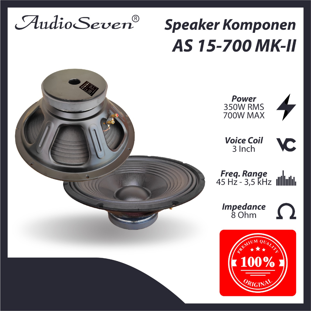 Audio Seven 15700 MKII Original Voice Coil 3 - Speaker 15 Inch Original MKII