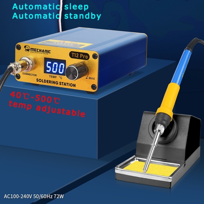 Solder Station T12  mechanic Quicko & lefavor LED besi las elektronik versi DC baru besi Digital dan