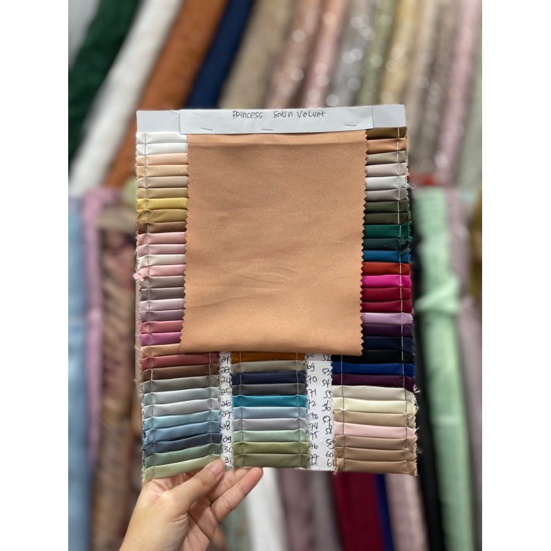1 ROLL BAHAN KAIN PRINCESS SATIN VELVET | 1 ROLL = 60 YARDS