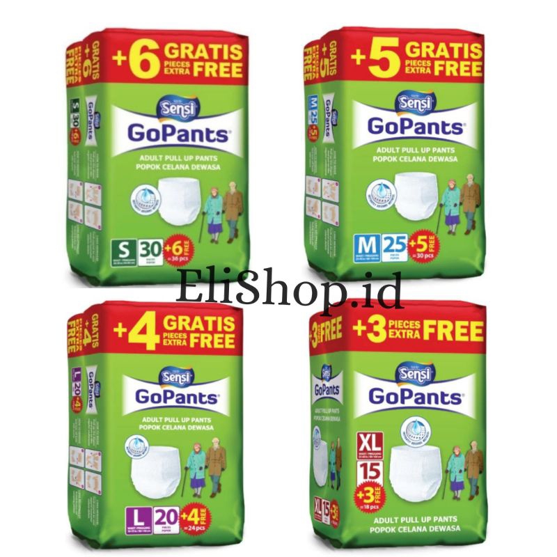 Sensi Gopants Popok Celana Dewasa Slim S-XL