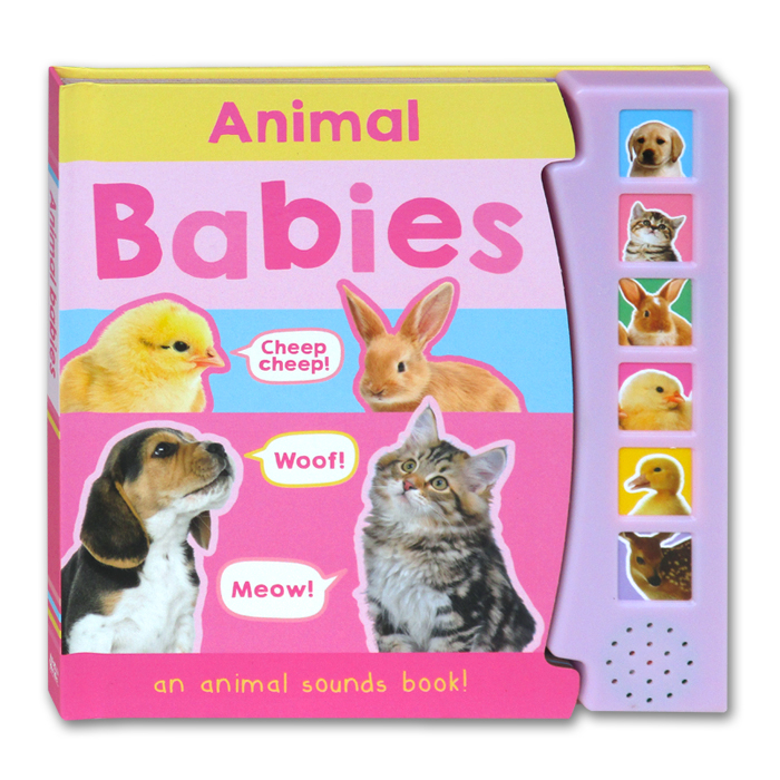 [NPP] Animal Babies - Animal Sound Board Book - sound book with 6 buttons