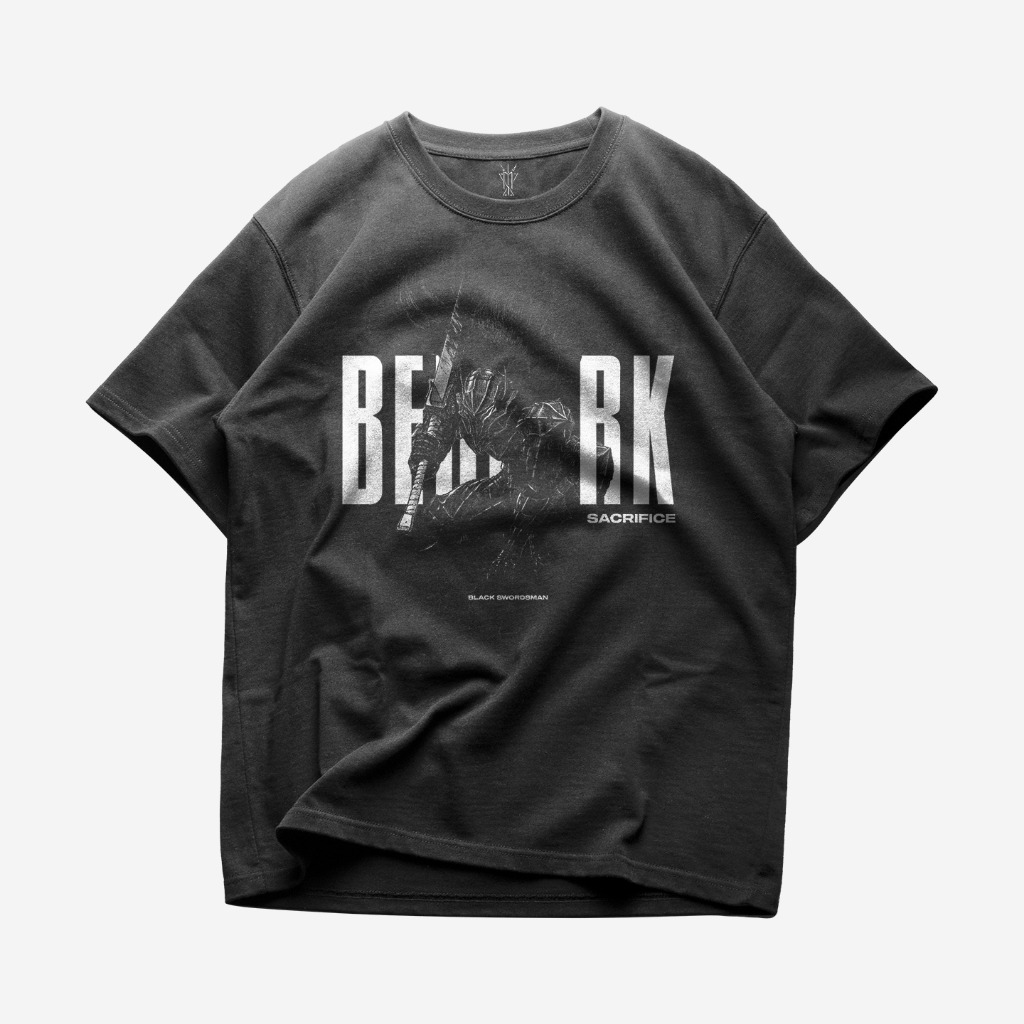 KAOS BAJU BERSERK SACRIFICE | ANIME | T-SHIRT OVERSIZE HITAM VINTAGE BOOTLEG | PRIA WANITA DEWASA AN