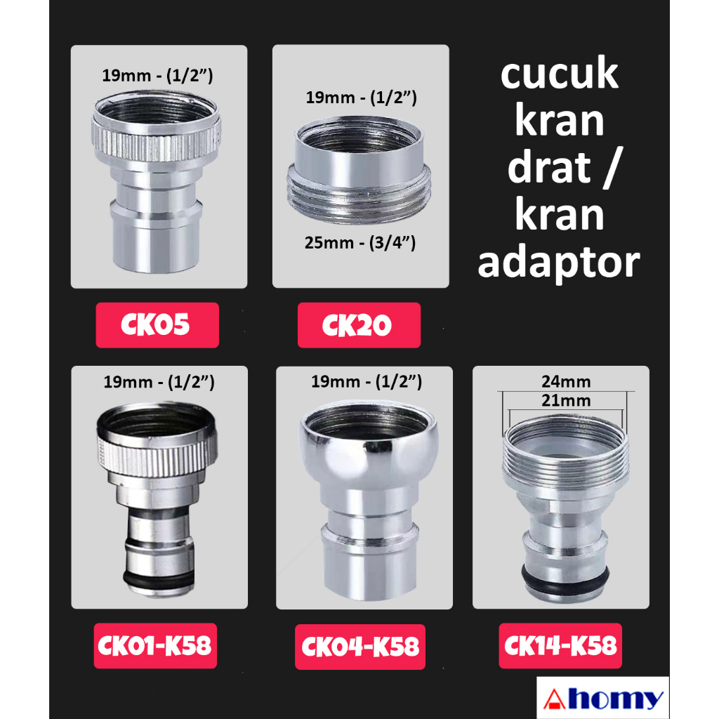 cucuk mulut kran drat taman mesin cuci sambungan kran adaptor