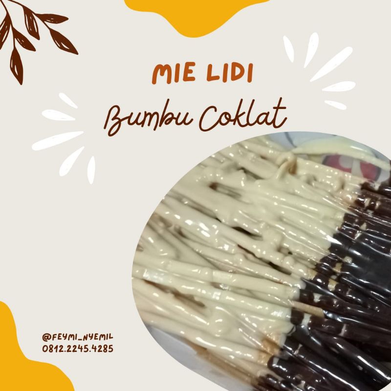 

Mie Lidi Topping Cokelat