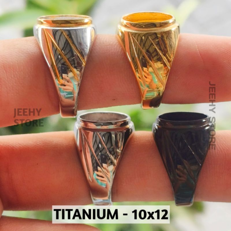 Ring emban cincin titanium super tanam 10x12