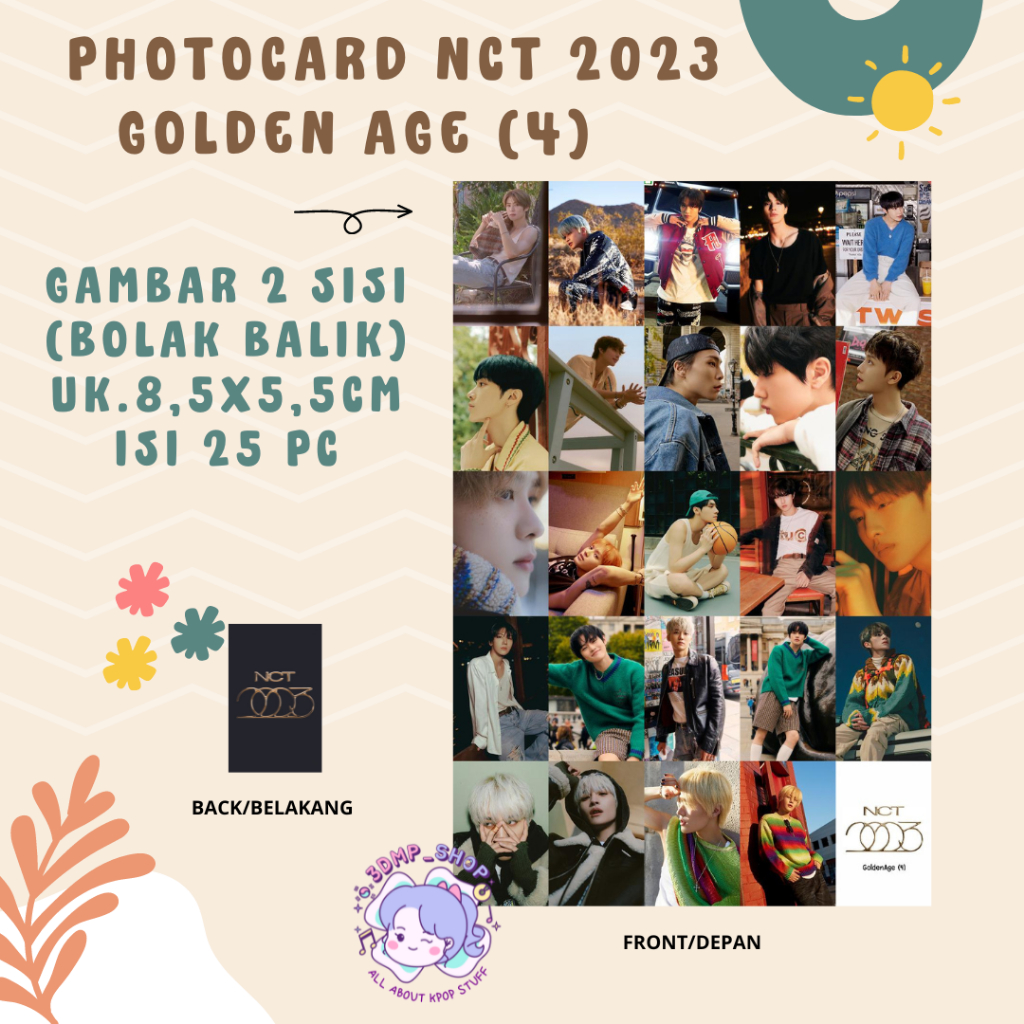 [2 sisi - 25 lembar] Photocard NCT 2023 Nation Connection Golden Age