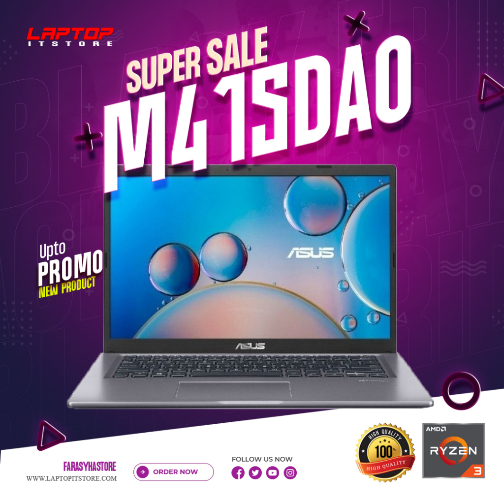 LAPTOP ASUS M415DAO RYZEN 3 RAM 8GB SSD 512GB
