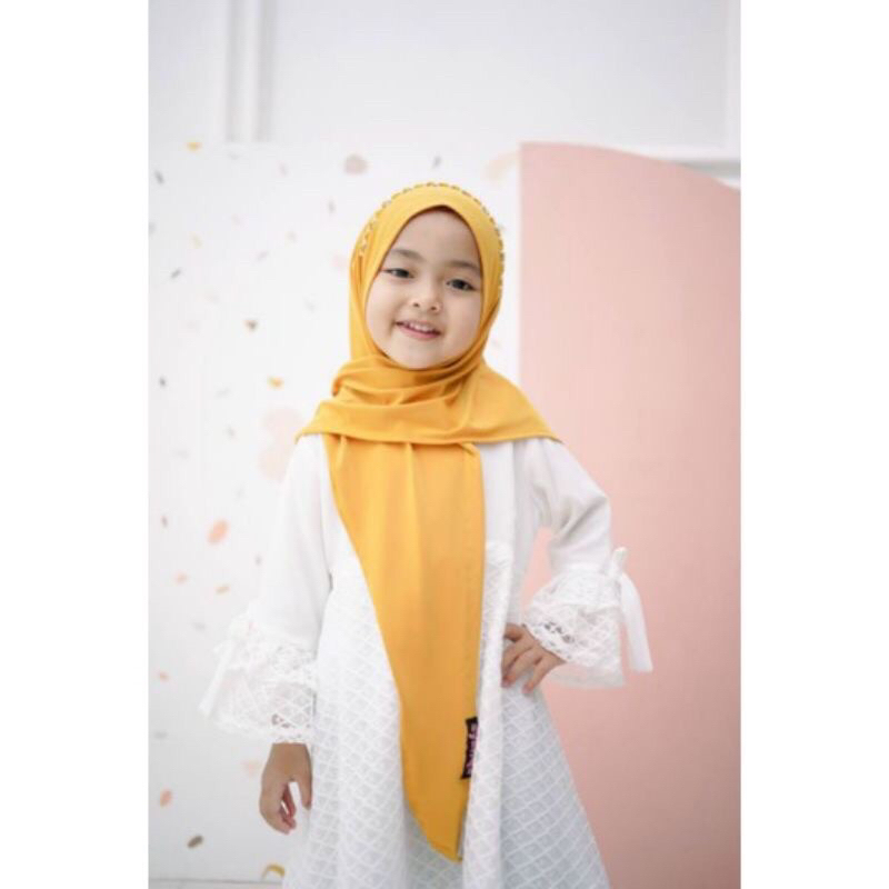 HiJAB PAYET ANAK INSTAN/ Hijab payet anak instan/ instan anak polos