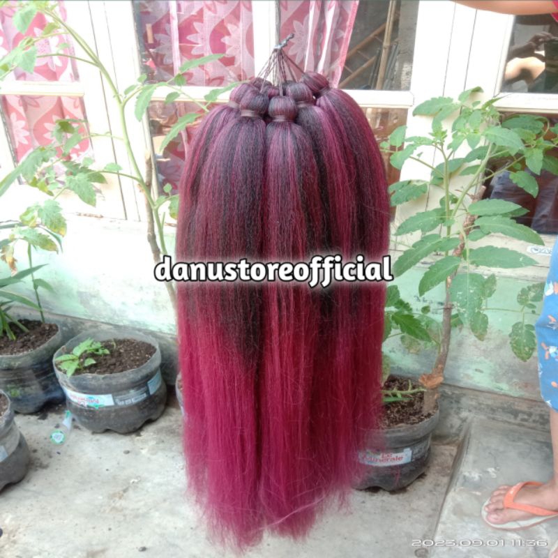 Cemara rambut sintetis/Cemara ombre/rambut sambung ombre