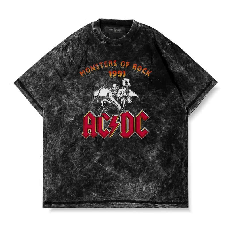 ATASAN KAOS T-SHIRT SANDWASH BAND METAL ROCK ACDC METALICA BLACK SABBATH 'MONSTER OF ROCK'