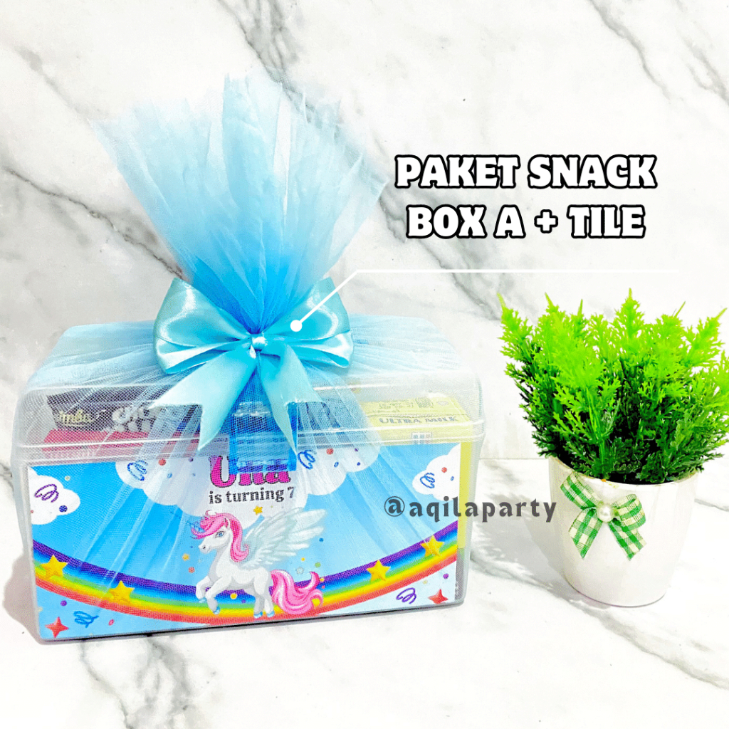 PAKET SNACK ULTAH ANAK BOX MURAH FREE STIKER
