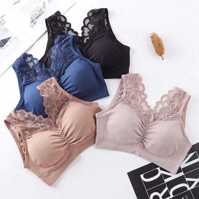BR 811 Sport Bra Wanita Renda Push Up Tanpa Kawat Sexy