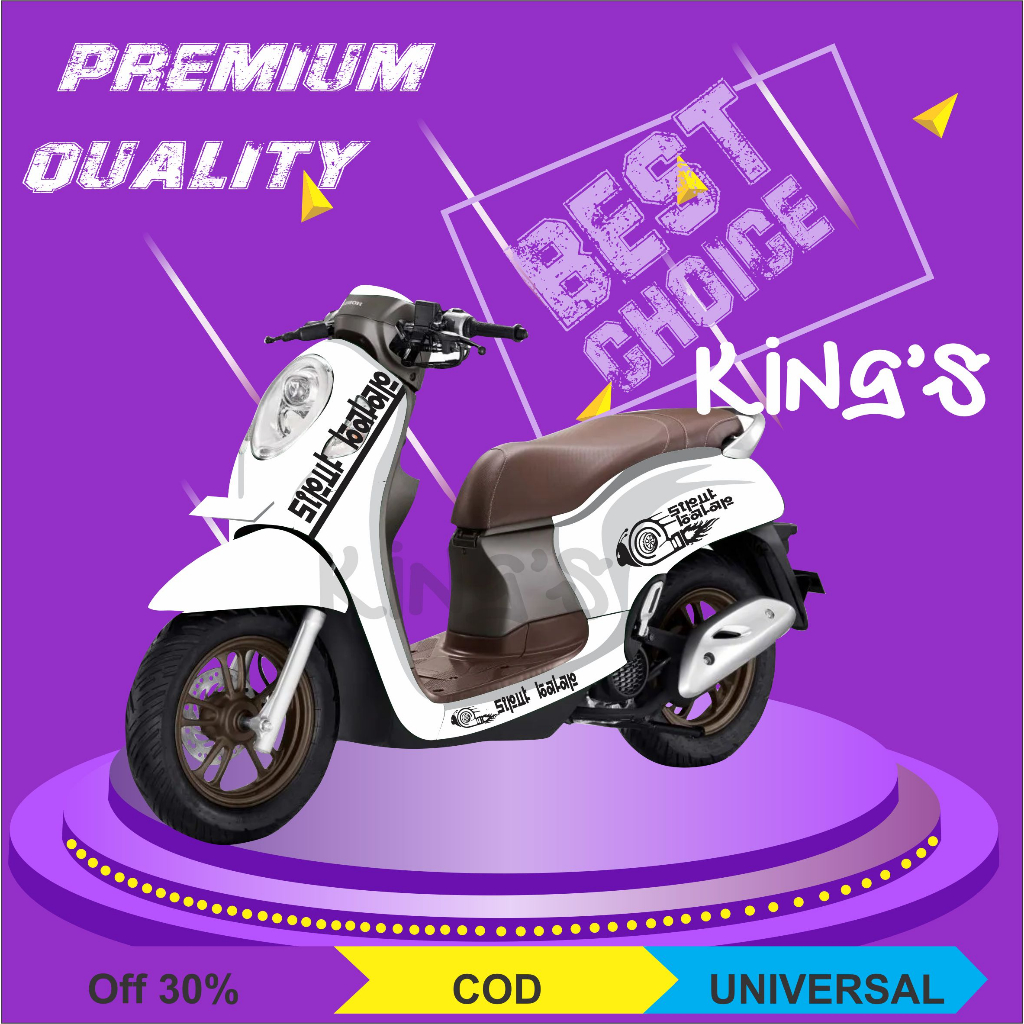 sticker scoopy siput balap