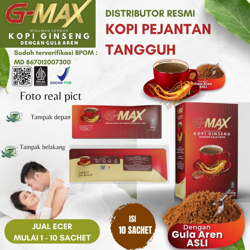 

Kopi Kuat Penambah Stamina laki-laki KOPI GMAX Kopi Kuat Terpercaya