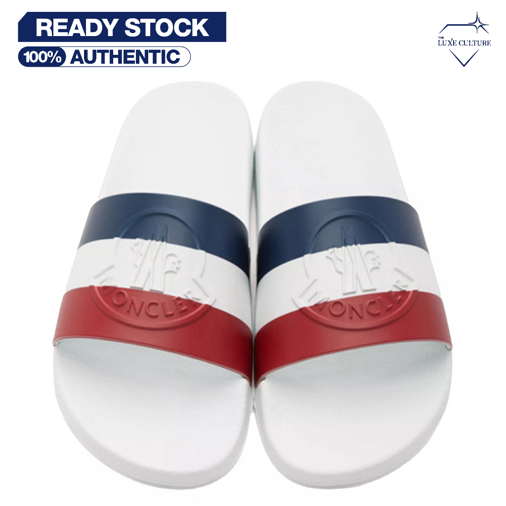 Moncler French White Slide / Sandal Branded Original