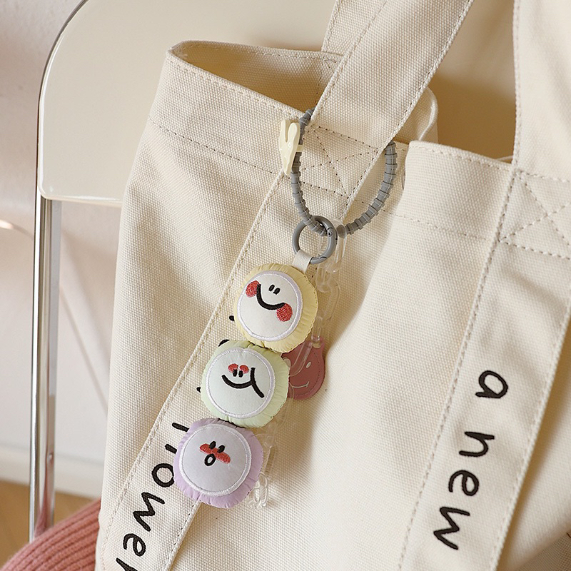 LITTE DAISY | EMO PUFFY KEYCHAIN / KOREAN BAG CHARM / AKSESORIS TAS GANTUNGAN KUNCI MODEL KOREA PUFF