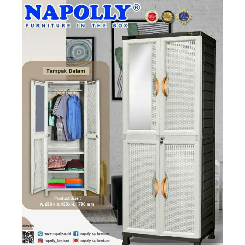 Lemari Gantung Napolly Cabro 28G White