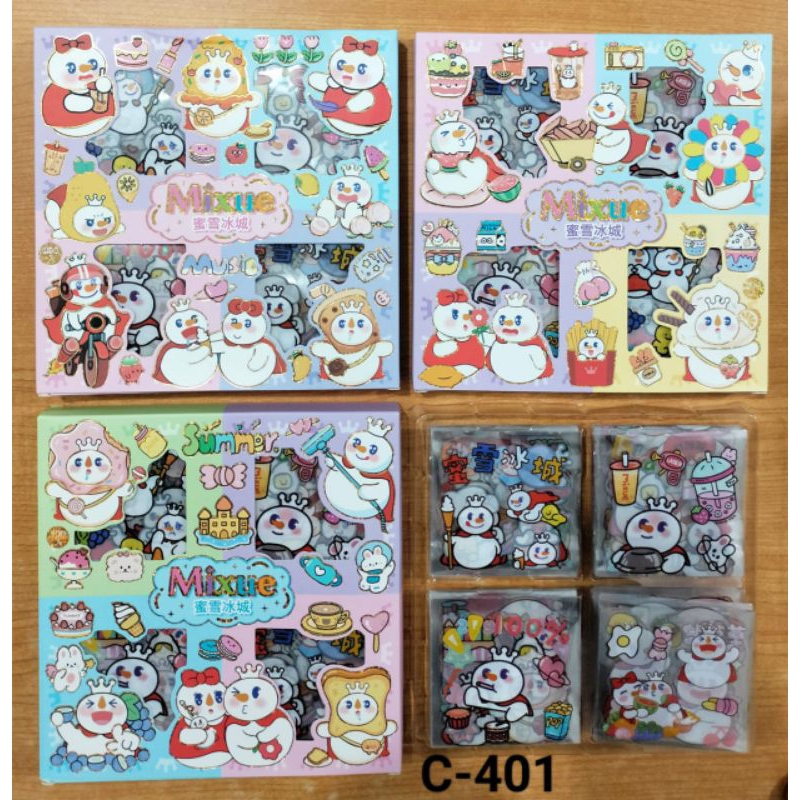 

STICKER MIXUE VIRAL, 1 BOX ISI 100 PCS