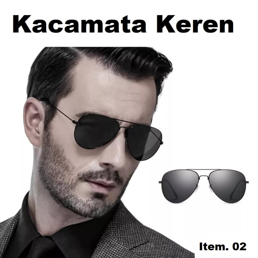 Kaca mata kacamata sunglasses trendy keren hitam fashion aviator pria wanita murah