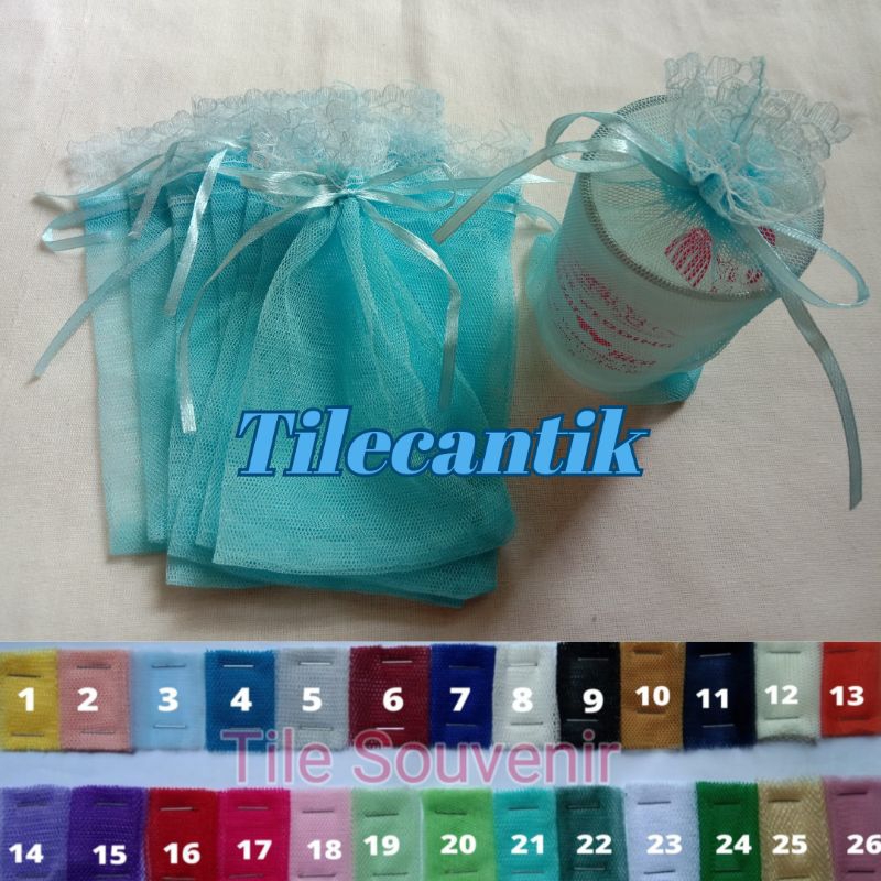 Tile gelas sedang/ bungkus tile/ bungkus souvenir/ kemasan tile/ kemasan souvenir/ tilecantik