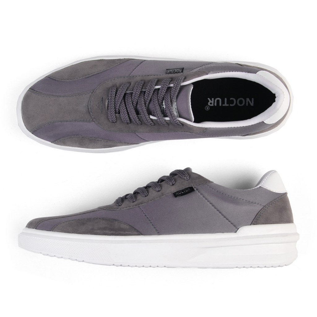 NOCTUR - Levin Gray - Sepatu Pria Casual Abu R-017