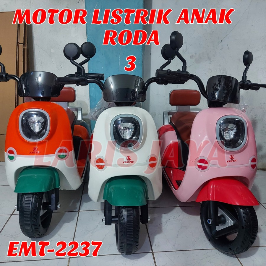 Motor aki anak exotic 2237 , motor listrik roda tiga anak emt - 2237