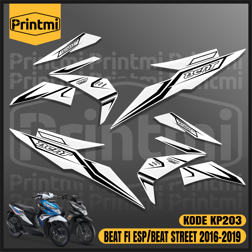 Printmi Stiker Striping Beat Esp - Beat Street FI Eco 2016-2019 Motor Variasi Racing Honda Modifikas