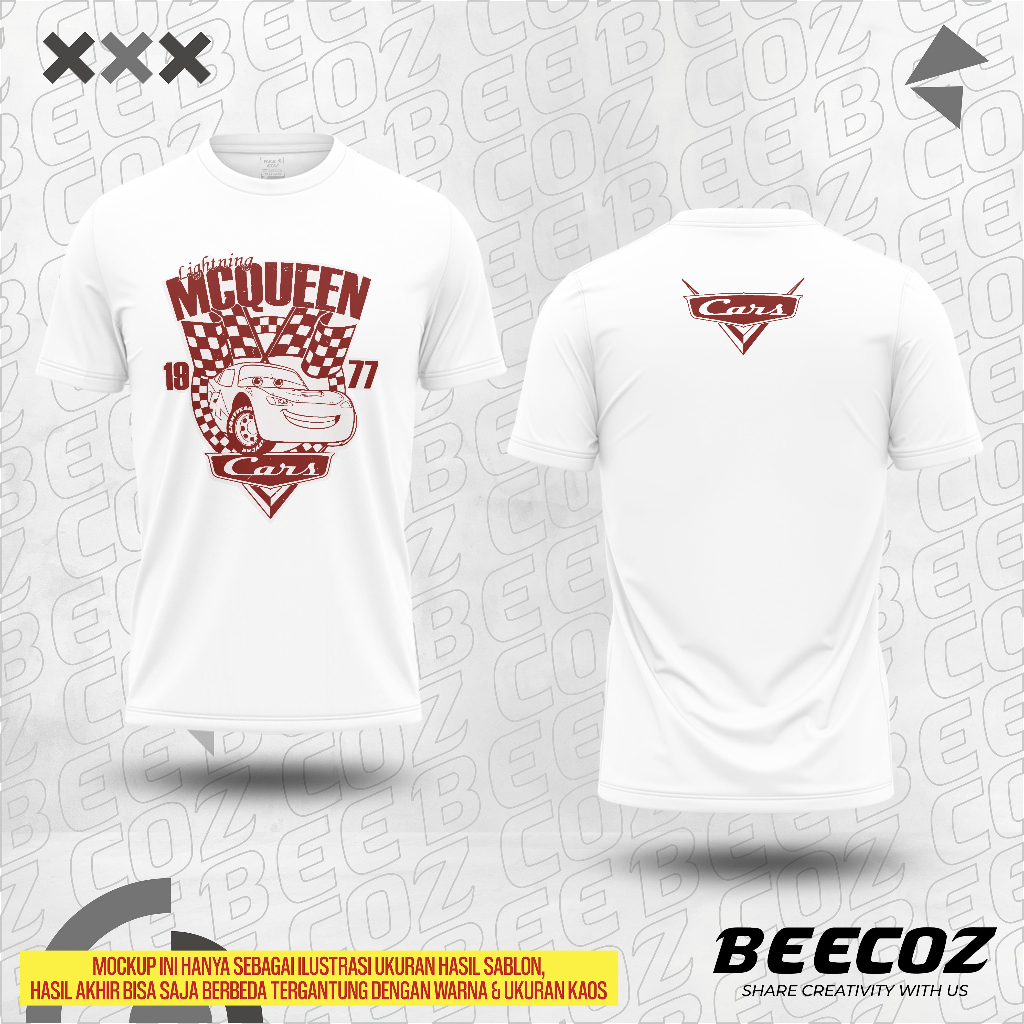 Kaos CARS lightning mcqueen Distro - BEECOZ