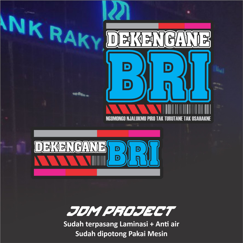 Stiker Printing Dekengan BRI JDM Ukuran 10cm