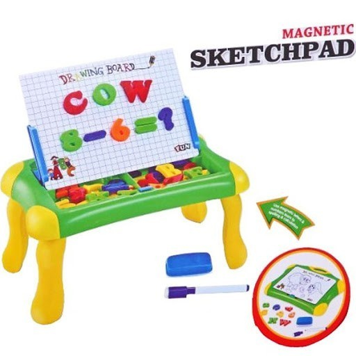 

Baru Mainan Edukasi Magnetic Sketchpad Learning Case Drawing Board 2 In 1 Classroom Papan Tulis