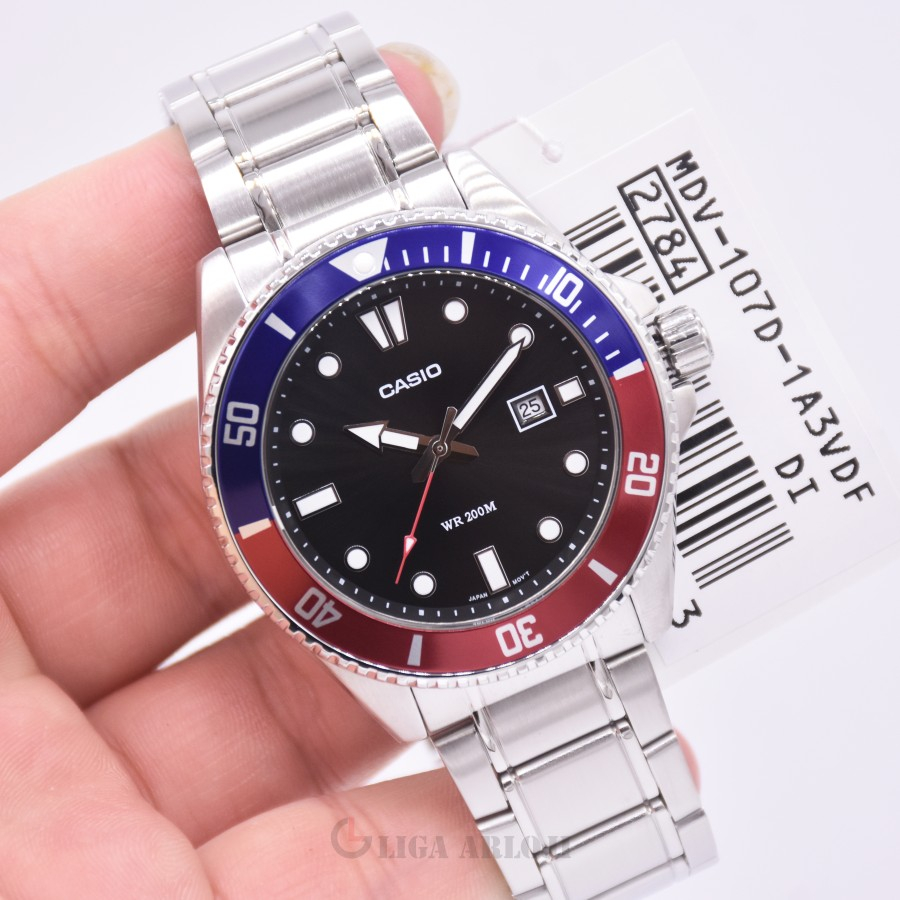 Casio MDV-107D-1A3VDF Marlin Duro Diver 200m MDV-107D-1A3 MDV107 Jam