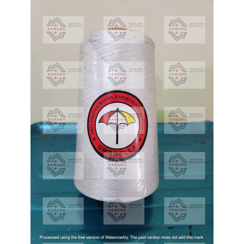 benang bordir rayon putih 400gram