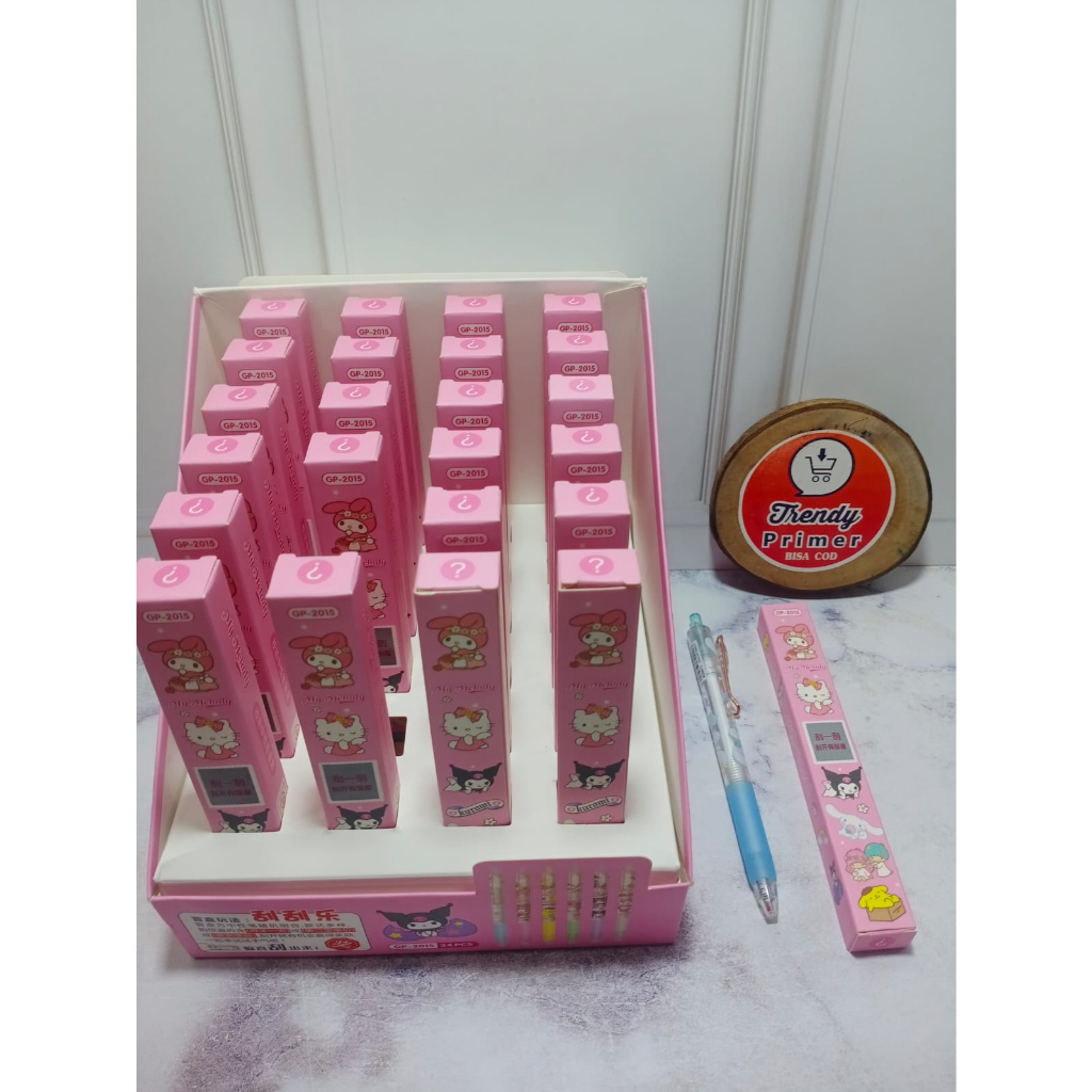 

Pulpen Sanrio pen karakter cetek isi 6 pcs/setengah lusin