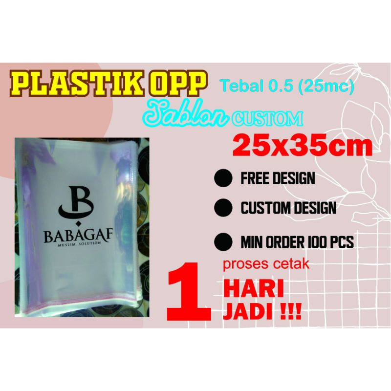 Sablon Plastik OPP 25x35/Plastik OPP