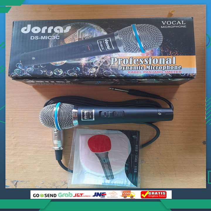 Mic Kabel DORRAS Karaoke Panjang Kabel 5 Meter DS-310 Super Murah