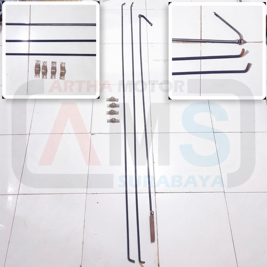 Besi Terpal Bak Belakang Pickup Suzuki Espass 1Set + Kancingan