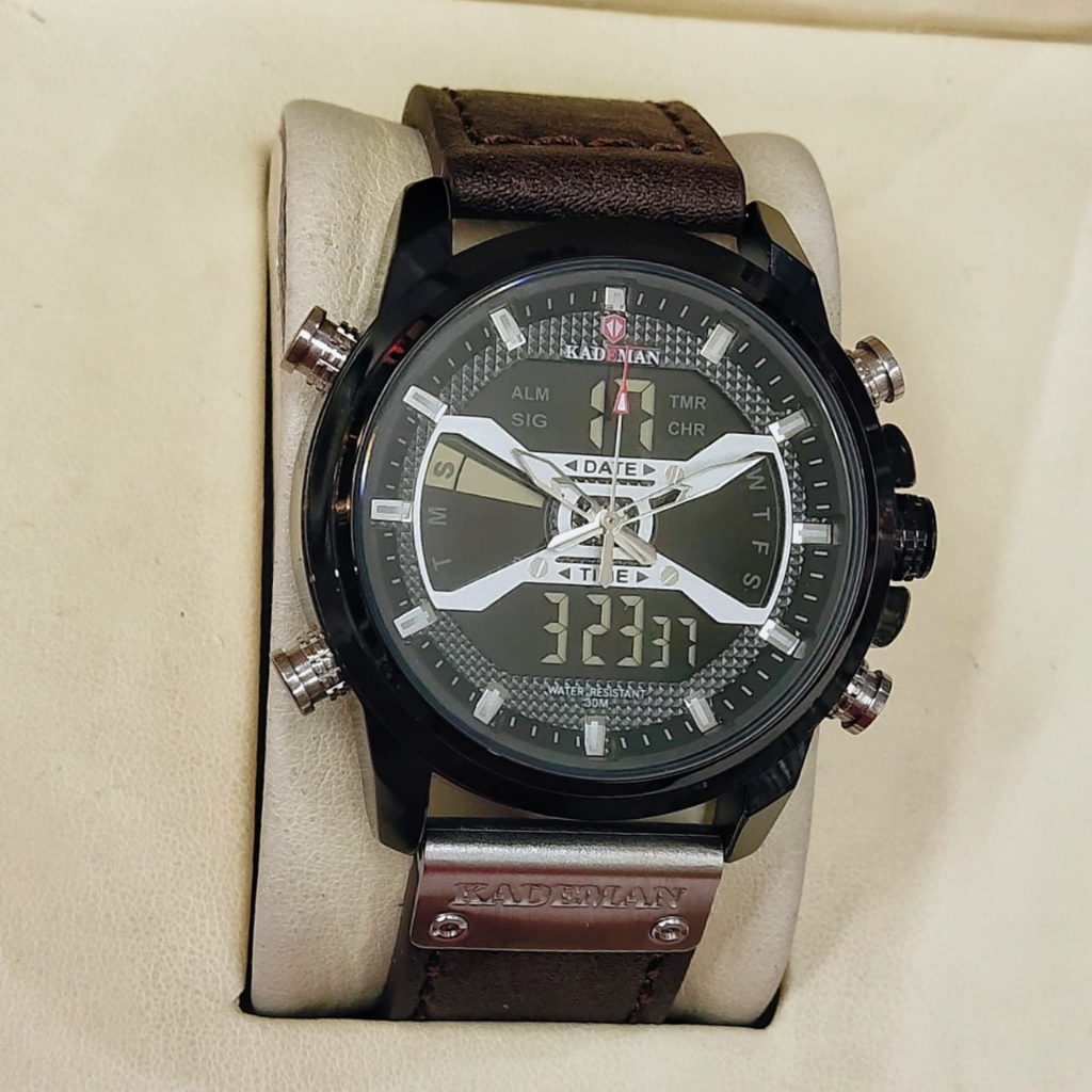 Jam Tangan KDM K7007G Strap Kulit Leather Original